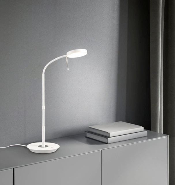 Monza LED skrivebordslampe 57cm hvit