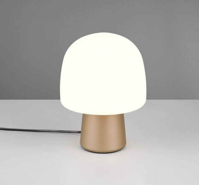 Steen bordlampe 27cm brun