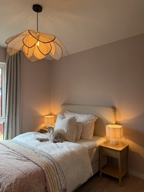 Blossom bordlampe 33cm beige