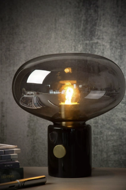 Charlize bordlampe 24cm marmor sort