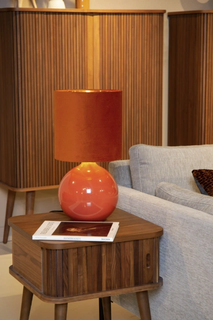 Esterad bordlampe 35cm oransje