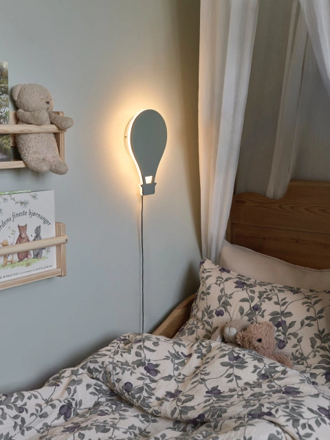 Ballong LED vegglampe 29cm grønn