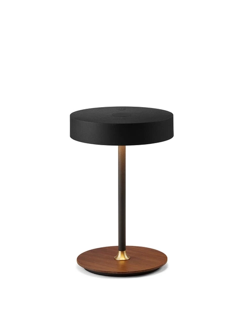 On the move LED oppladbar bordlampe 19cm sort