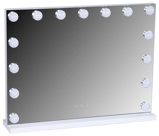 Sminkespeil Edge bordlampe 45cm hvit