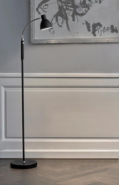 Hudson LED leselampe gulv 120cm sort