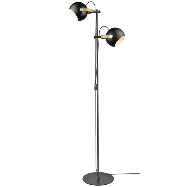 D.C gulvlampe 2lys 150cm sort