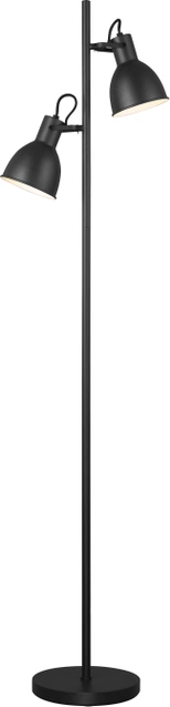 Antonio gulvlampe 2lys 155cm sort