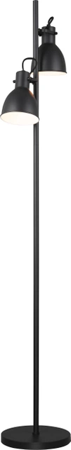 Antonio gulvlampe 2lys 155cm sort