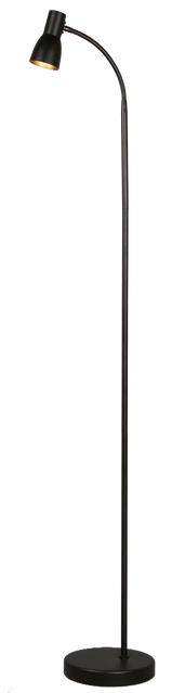 Mikes leselampe gulv 145cm sort