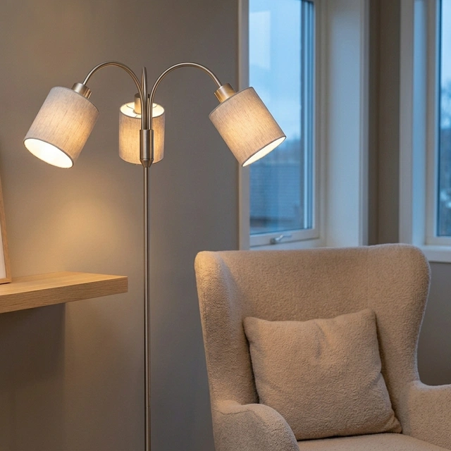 Felicia Trio gulvlampe uten skjermer 3lys 150cm stål