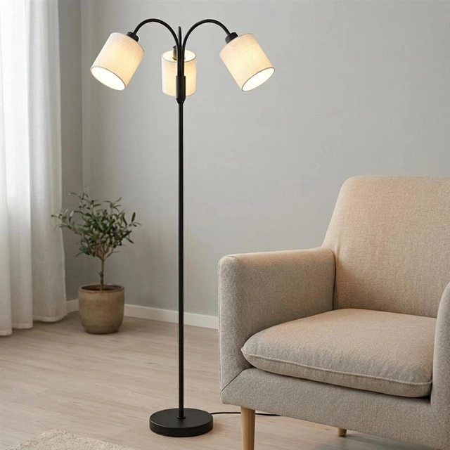 Felicia Trio gulvlampe uten skjermer 3lys 150cm sort