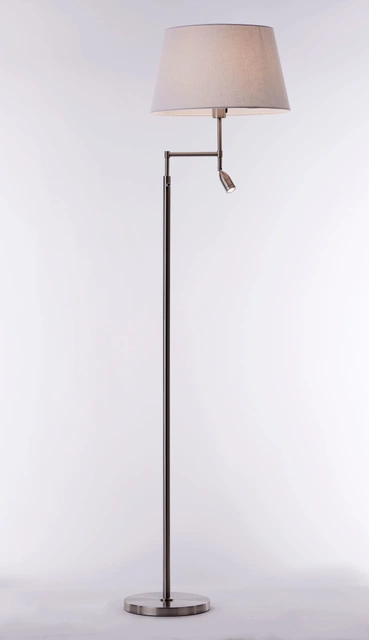 Kasper gulvlampe m/lesearm 156cm stål