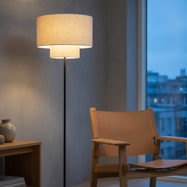 Blefjell gulvlampe uten skjerm 130cm sort