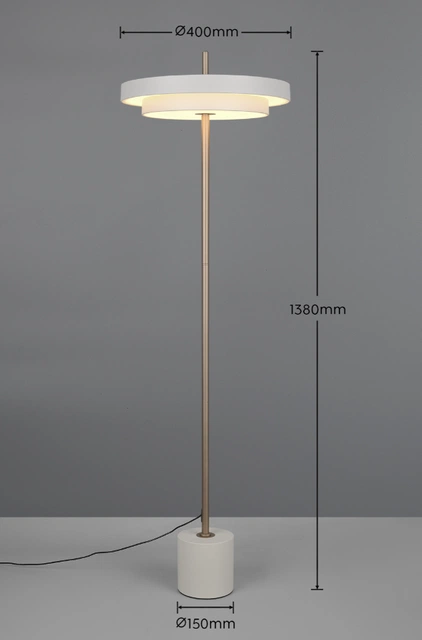 Keaton LED gulvlampe 140cm grå
