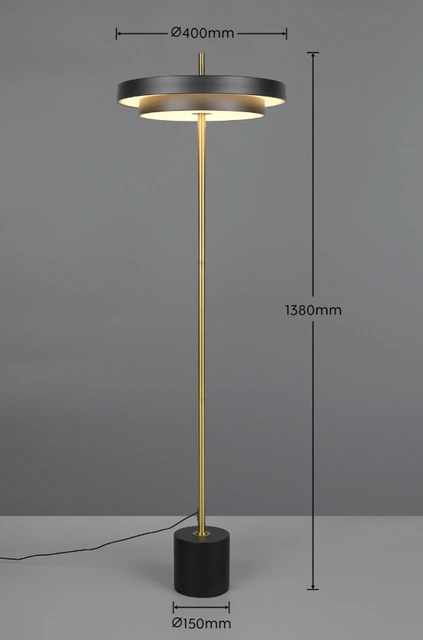 Keaton LED gulvlampe 140cm sort