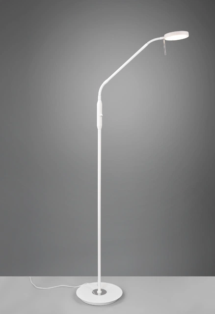 Monza LED leselampe gulv 1lys 145cm hvit