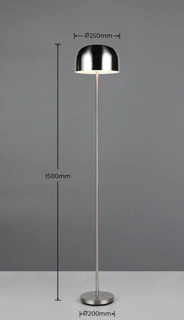 Jeff LED oppladbar gulvlampe 147cm stål