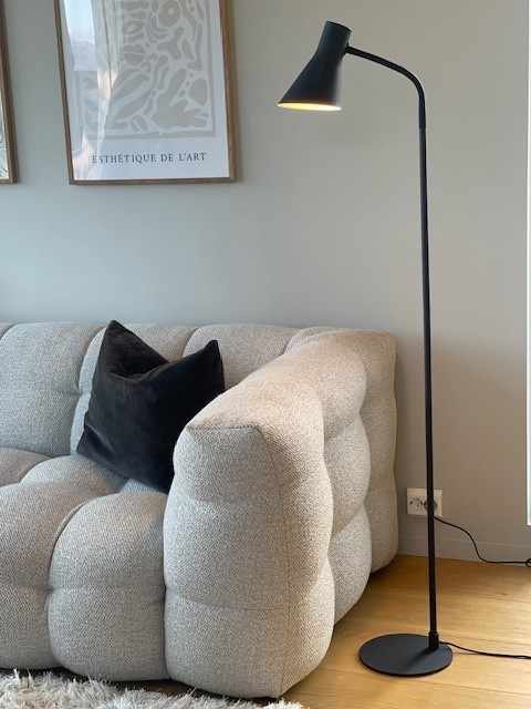Odense leselampe gulv 152cm sort