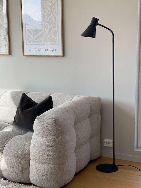 Odense leselampe gulv 152cm sort