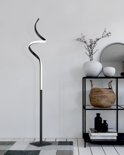Course LED gulvlampe 145cm sort