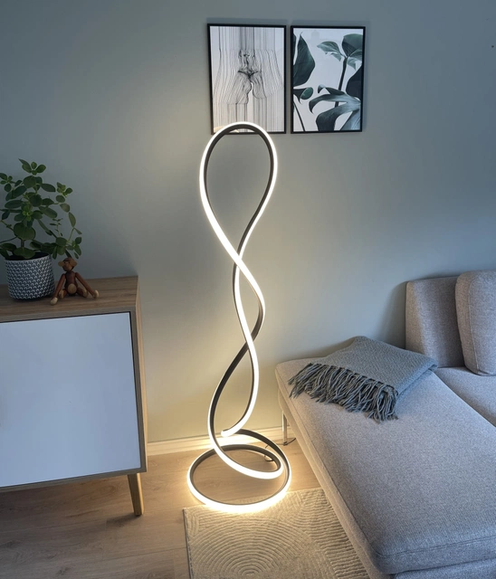 Infinity LED gulvlampe 143cm sort