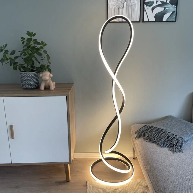 Infinity LED gulvlampe 143cm sort