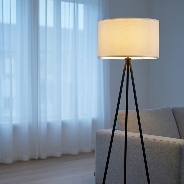 Triangel II gulvlampe 140cm sort