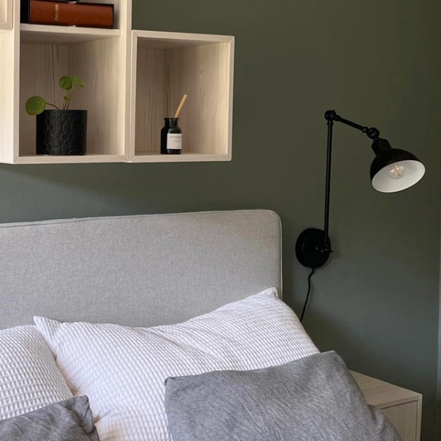 Kalle vegglampe 55cm sort