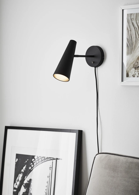Peak leselampe vegg 29cm sort