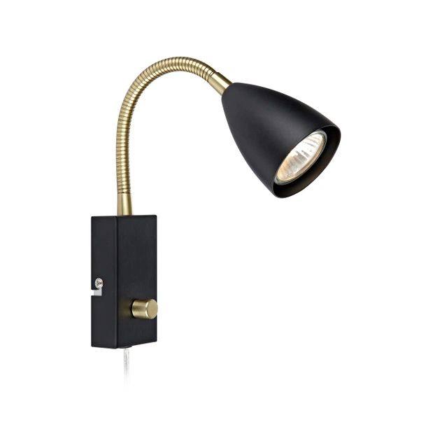Ciro Flex leselampe vegg 18cm sort