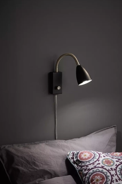 Ciro Flex leselampe vegg 18cm sort