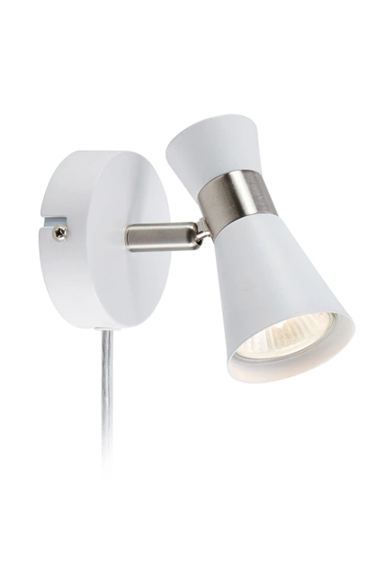 Folie leselampe vegg 11cm hvit
