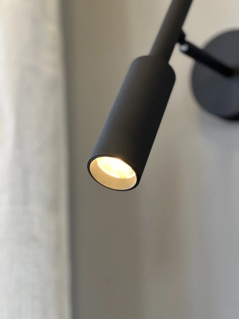 Bino LED leselampe vegg 22,5cm sort