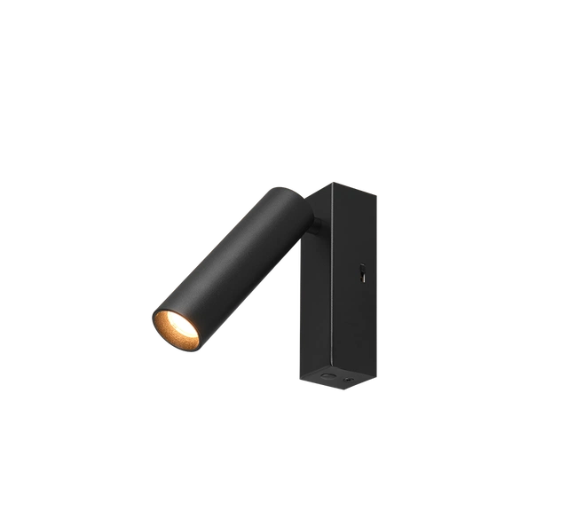 Ambala LED leselampe vegg 1lys 17cm sort