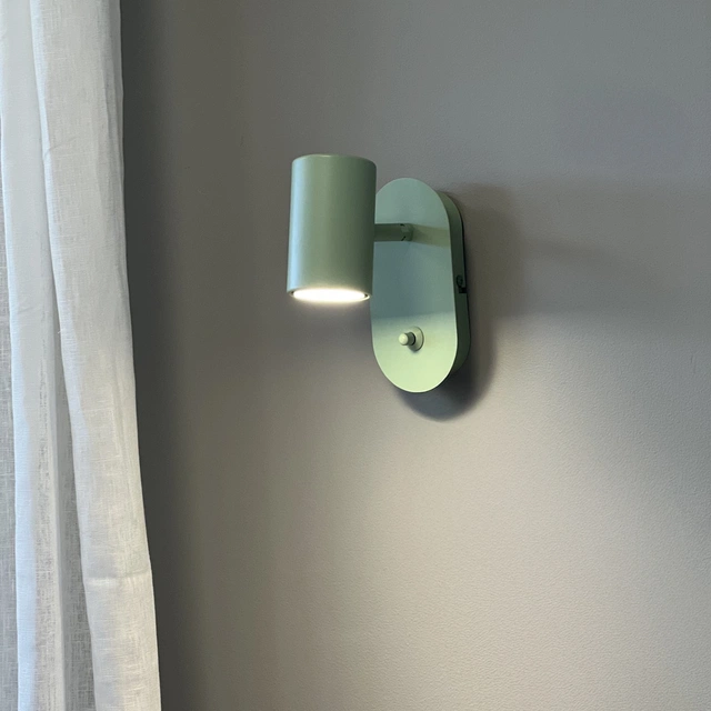 Noor II leselampe vegg 1lys 14cm grønn