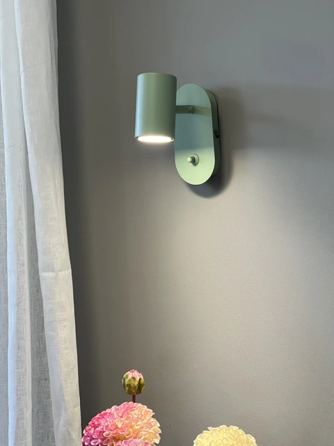 Noor II leselampe vegg 1lys 14cm grønn