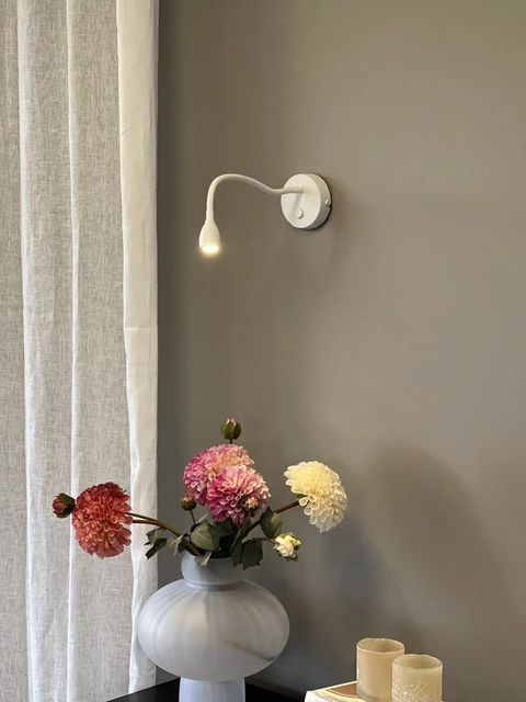 Willy LED leselampe vegg 20cm hvit