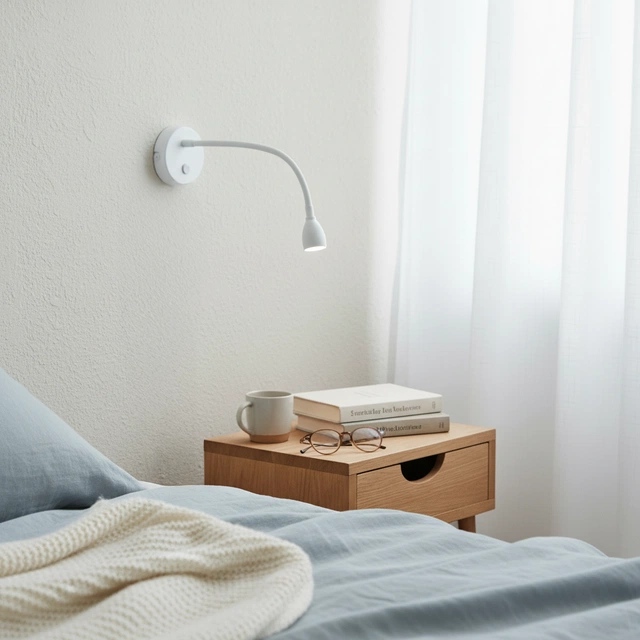 Willy LED leselampe vegg 20cm hvit