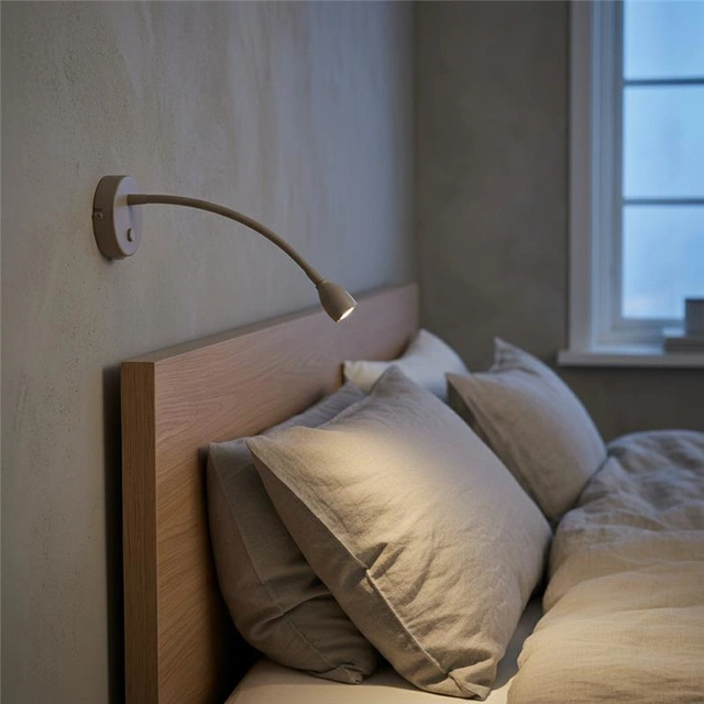 Willy LED leselampe vegg 20cm beige