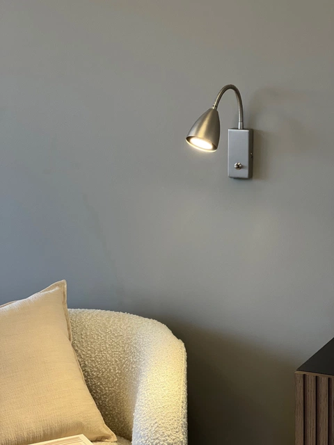 Lina Flex leselampe vegg 25cm stål