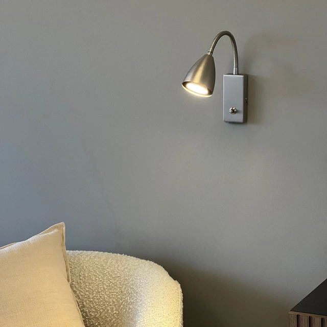 Lina Flex leselampe vegg 25cm stål