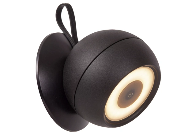 Lunex LED oppladbar IP54 sort