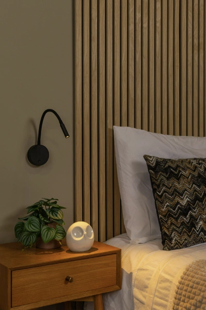 Asja LED oppladbar leselampe vegg 42cm sort