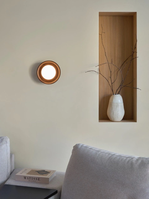 Magne LED oppladbar vegg/taklampe 20cm sort