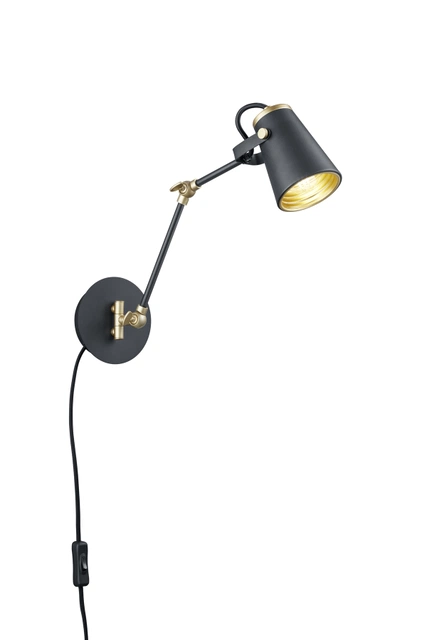 Edward leselampe vegg 25cm sort