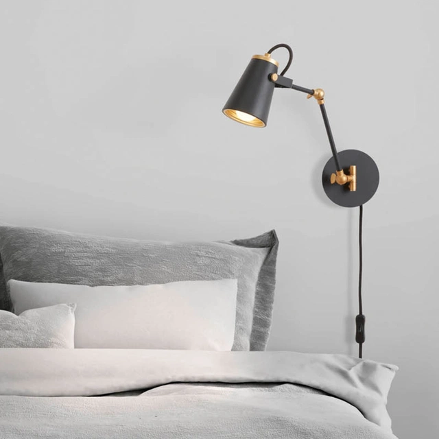 Edward leselampe vegg 25cm sort
