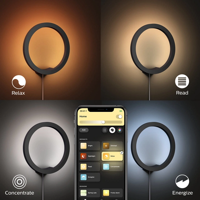 Hue Sana vegglampe 25,5cm sort