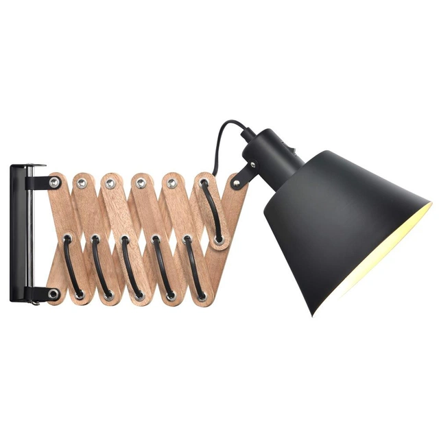 Vintage vegglampe 13cm sort