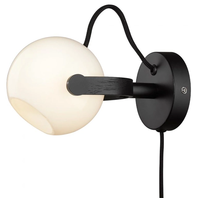 DC vegglampe sort