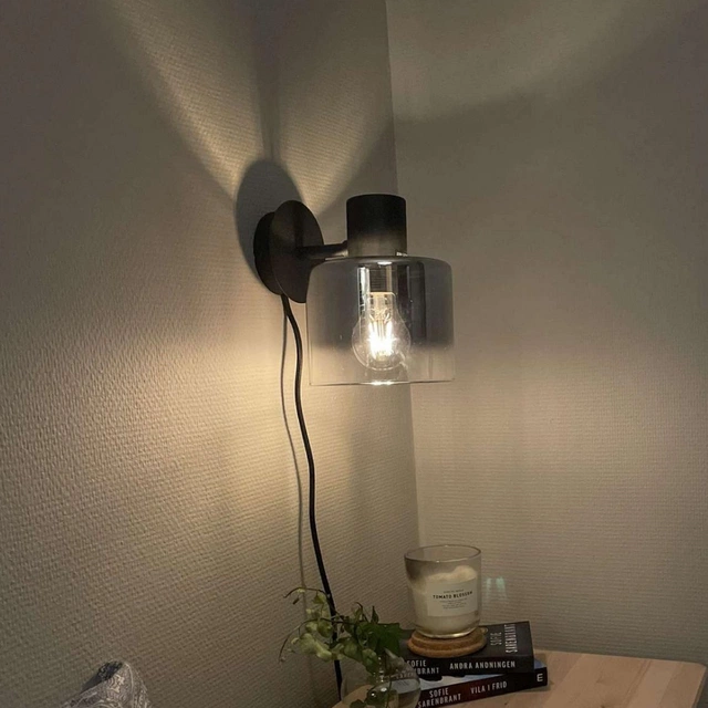 Bowl vegglampe 19cm smoke